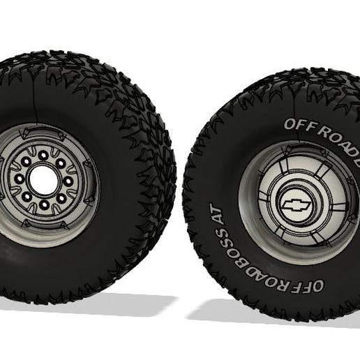 1 25 scala 165 chevy camion ruota pneumatico centro cap 3D print model - Mito3D