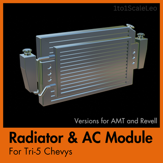 1 25 escala radiador ac módulo tri 5 chevys amt revell versiones incluido 3d print model - Mito3D