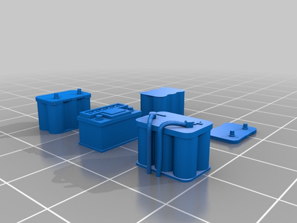 1 25th ölçek piller Bölünmüş oyun Araçlar 3d print model - Mito3D