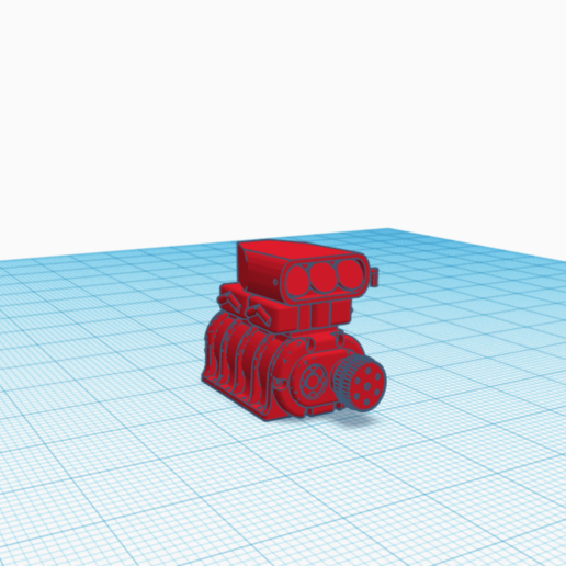 1 25 scala compressore 6 vari chevy ford modello di auto soffiatore hotrod 3D print model - Mito3D