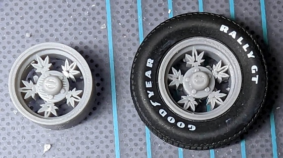 1 25th weed rims 25 wheels scale model 3d print model - Mito3D