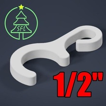 1 2 emt pipe string light hook 3d print model - Mito3D