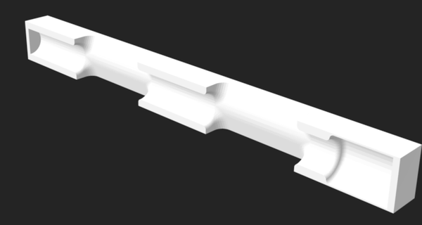 1 2 long extension bracket 3d print model - Mito3D
