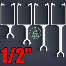 1 2 pvc 4 x3 downspout mount zip tie wire channel christmas clamp pipe sch40 support ws2811 xlights outdoor garden 3d print model - Mito3D