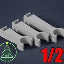 1 2 pvc pipe j-channel mount clip christmas channel fitting sch40 support sfl vinyl siding ws2811 xlights outdoor garden 3d print model - Mito3D