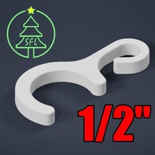 1 2 pvc pipe string light hook 3d print model - Mito3D