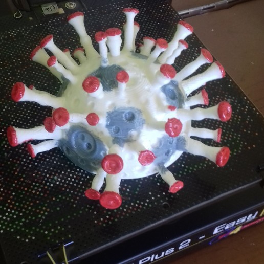 1 2 virus gadget 3D print model - Mito3D