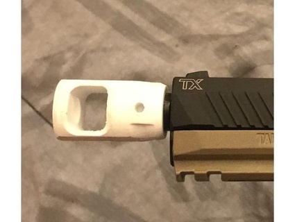 1 2x28 tek Liman ağızlık fren 22lr Boğa Burcu tx22 2a glock 3d print model - Mito3D