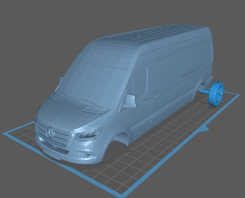 1 32 2021 mercedes velocista freightliner gioco scala ridimensionato schivare 3d print model - Mito3D