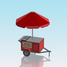 1 32 scale hot-dog-stand verschiedene slot car skalieren scale-Modell 3d print model - Mito3D
