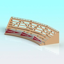 1 32 scale ninco slot car curved grandstand architecture model structure 3d print model - Mito3D