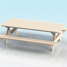1 32 scale picnic bench various slot car model 3d print model - Mito3D