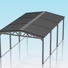 1 32 escala de telhado inclinado, garagem arquitetura modelo em slot car 3d print model - Mito3D