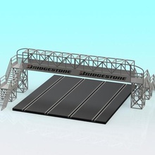 1 32 slot car-Fuß-bridge-4-lane Architektur Struktur Brücke car scalextrix carrera ninco skalieren 3d print model - Mito3D