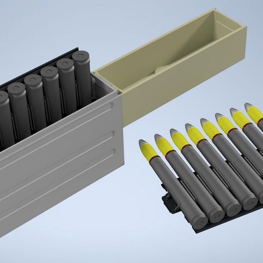 1 35 37mm flak 43 magazines ammunition boxes 3D print model - Mito3D