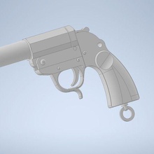 1 35 flare pistol leuchtpistole holster 1/35 1-35 gun 3d print model - Mito3D