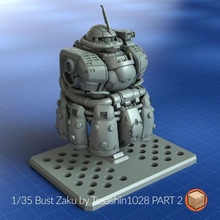 1 35 Saku 2 torse gundam combinaison mobile ms mecha robot géant communauté zaku jouets bricolage gundamguilders 3d print model - Mito3D