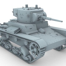1 35 ölçek model sovyet t26 İspanyol sivil savaş tank 3d print model - Mito3D