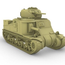 1 35 scale model usa m3 grant war ii medium tank 3d print model - Mito3D
