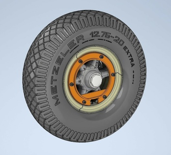 1 35 scale wheels sdkfz9 1-35 ww2 famo 3d print model - Mito3D
