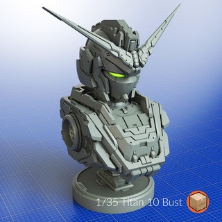 1 35 titan 010 bust aka unicorn gundam gundams mobilesuit titanseries gundammunicorn 3d print model - Mito3D