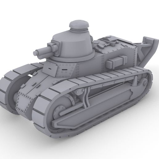 1 35 ww1 Spanisch bürgerlich Krieg ww Französisch Panzer renault ft17 Spiel Rahmen Modell ww2 wwii Kits 72 76 48 3D print model - Mito3D