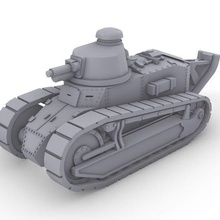 1 35 ww1 spanish civil war ww french tank renault ft17 game scale model ww2 wwii kits 72 76 48 16 3d print model - Mito3D
