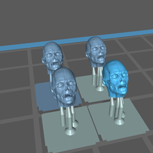 1 35 zombi cabeza Arte escala modelo esculpir muertos vivientes caminando muerto 3d print model - Mito3D