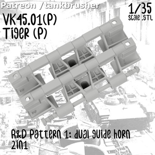 1 35th tiger p early - r&d pattern workable tracks Various tank scale model 3d print model - Mito3D