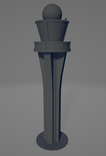 1 400 atc kule havalimanı 3d print model - Mito3D