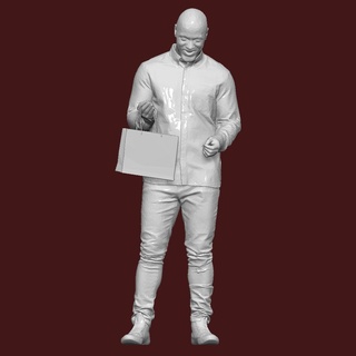 1 43 uomo shopping diorama architettura 3d print model - Mito3D