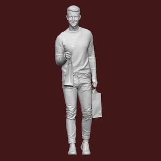 1 43 man shopping diorama Architecture diecast 1:64 body 1/64 1:32 mockup miniature human miniatures figurines 3d print model - Mito3D