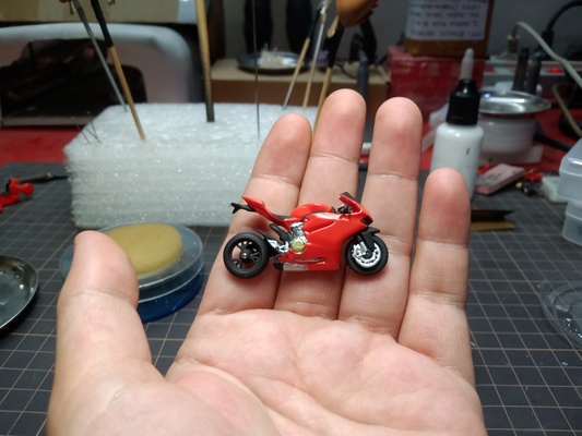 1 43 scale motorcycle ducati miniature diecast bike 3d print model - Mito3D