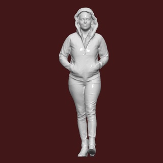 1 43 donna cappotto diorama pressofuso 64 corpo 32 modello miniatura umano miniature figurine 3d print model - Mito3D
