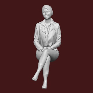 1 43 mujer sentado diorama arquitectura hombre fundido presión 64 cuerpo personas 32 Bosquejo miniatura humano miniaturas figuritas 3d print model - Mito3D