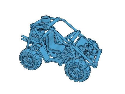 1 48 ölçek savaş oyunu buggy model 40k araba avcı minyatür Necromunda ork haydut kum teknoloji uzmanı araç Warhammer Araçlar 3d print model - Mito3D