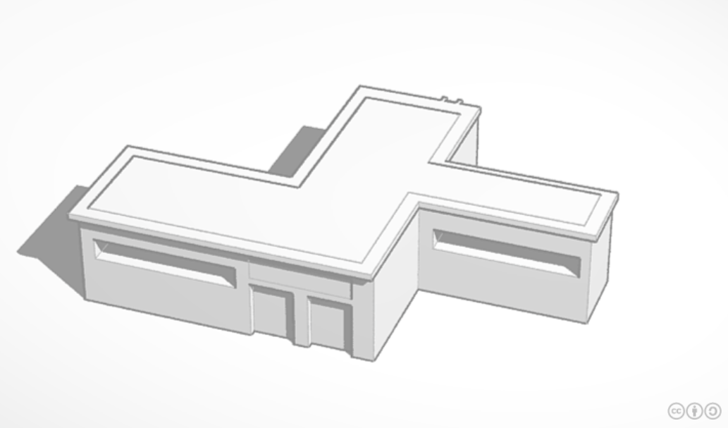 1 500 airport office building model aviation design diorama architecture terminal 3D print model - Mito3D