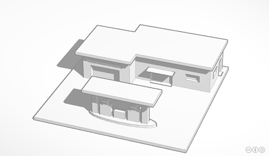 1 500 gas estación aeropuerto modelo aviación edificio diseño diorama arquitectura terminal 3d print model - Mito3D