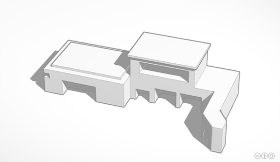 1 500 mediterráneo aeropuerto terminal modelo aviación edificio diseño diorama arquitectura 3d print model - Mito3D