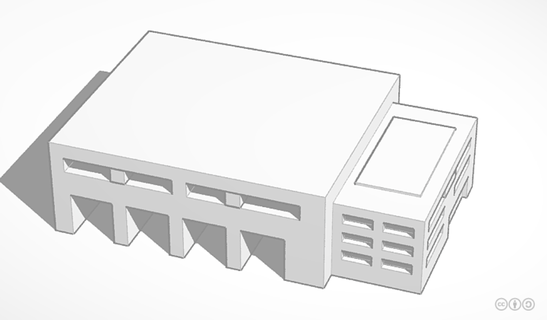 1 500 almacén oficina edificio aeropuerto modelo aviación diseño diorama arquitectura terminal 3d print model - Mito3D