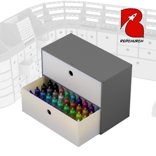 1 5 boya konteyner 2d boyama raf organizatör hobi masaüstü gw Vallejo Kulp destek masa ressam orakçı damlalık istasyon iş istasyonu Kutu 3d print model - Mito3D