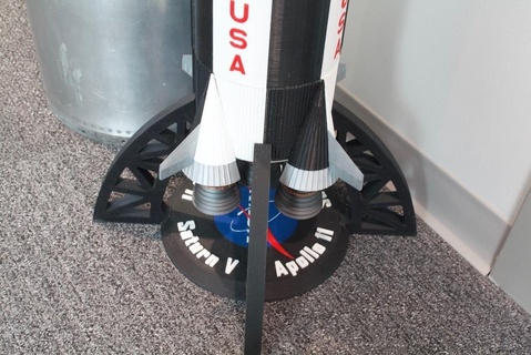 1 60 Saturno Apolo 11 base 3d print model - Mito3D