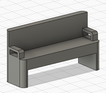 1 64 banc de parc park bench diecast diorama model reduced garage tool car automotive scale tools hotwheel matchbox 3d print model - Mito3D
