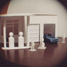 1 64 car garage various modular vintage scale collection gas station diorama makerarthur 3d print model - Mito3D