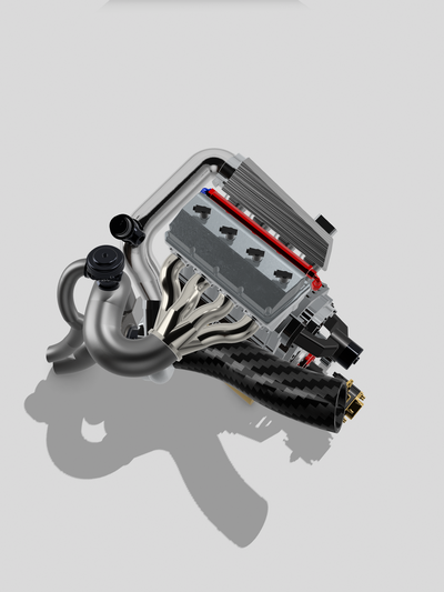 1 64 hemi 4 silindir turbo sürüklemek motor düz 164 kibrit kutusu sıcak tekerlekler ölçek 3d print model - Mito3D