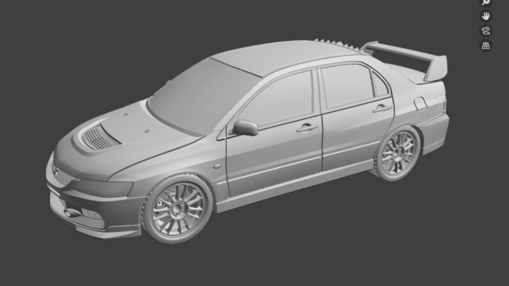 1 64 mitsubishi lancer evrim ix ölçek model sıcak tekerlek kibrit kutusu evo 9 3D print model - Mito3D