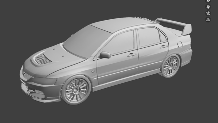 1 64 mitsubishi lanceiro evolução ix escala modelo roda quente caixa fósforos evo 9 3d print model - Mito3D