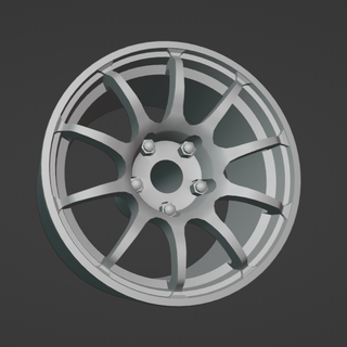 1 64 rims advan rs scale model hotwheel matchbox wheels wheel rim 3d print model - Mito3D