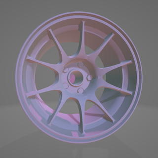 1 64 rims wedssport tc105n scale model hotwheel matchbox wheels 3d print model - Mito3D