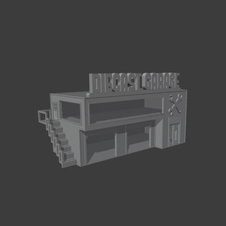 1 64 scale garage & showroom - medium modular diecast uk diecastgarageuk 164 diorama hotwheels matchbox shop workshop 3d print model - Mito3D